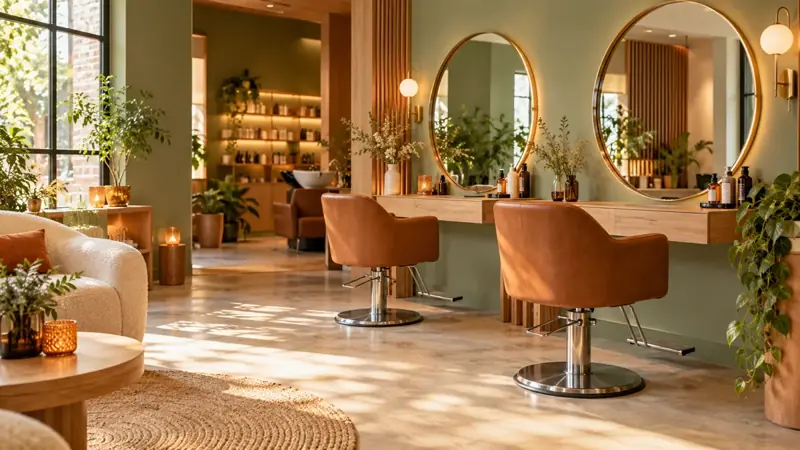 Salon de coiffure lumineux (illustration de synthèse).
